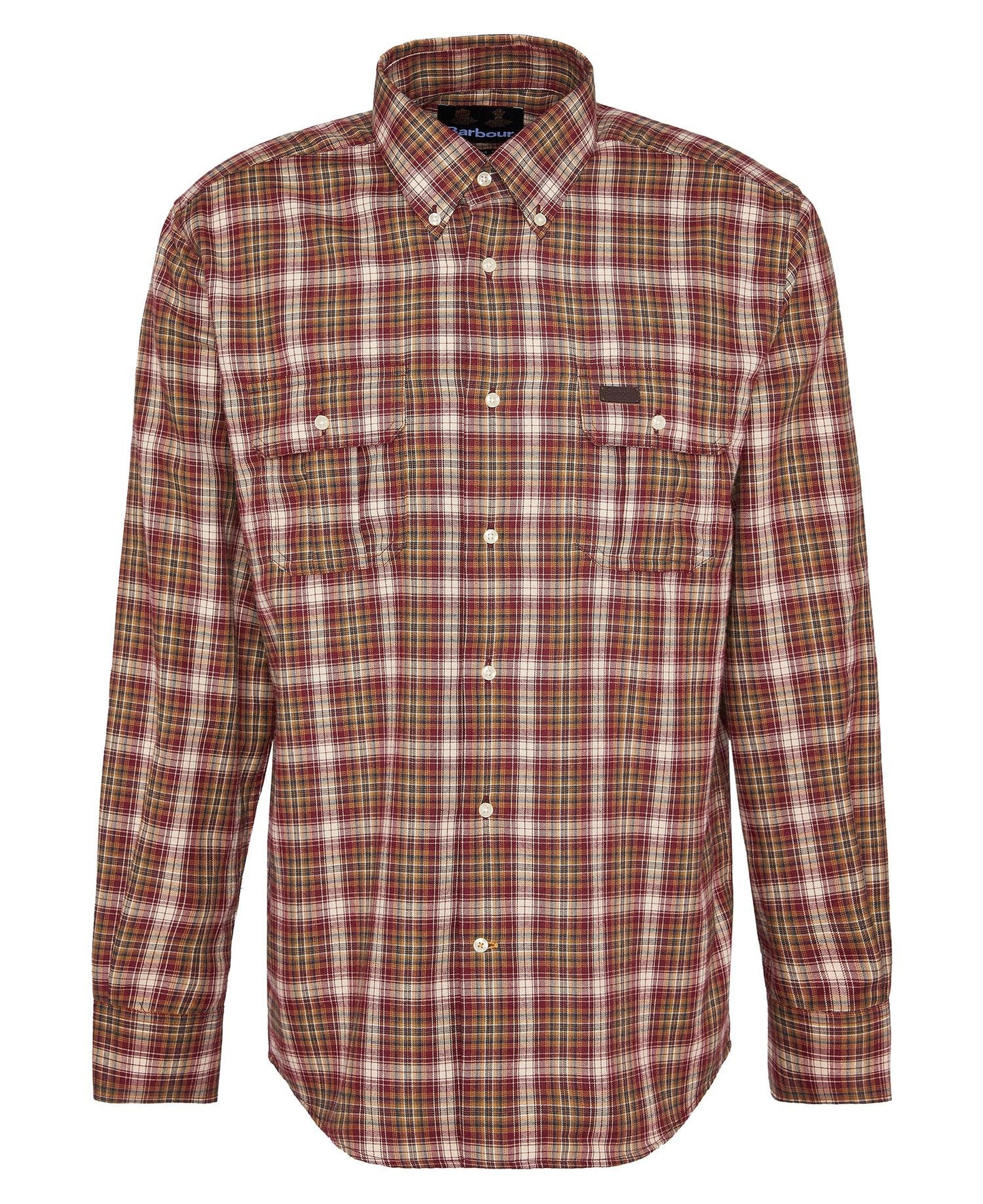 Mens Barbour Penrice Thermo Weave Regular Checked Shirt merlot marl
