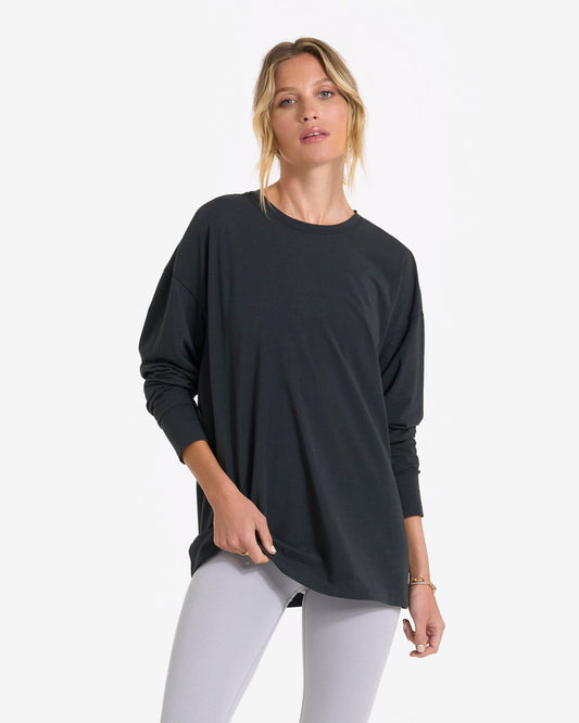 Vuori Longsleeve Feather Tee Washed Black