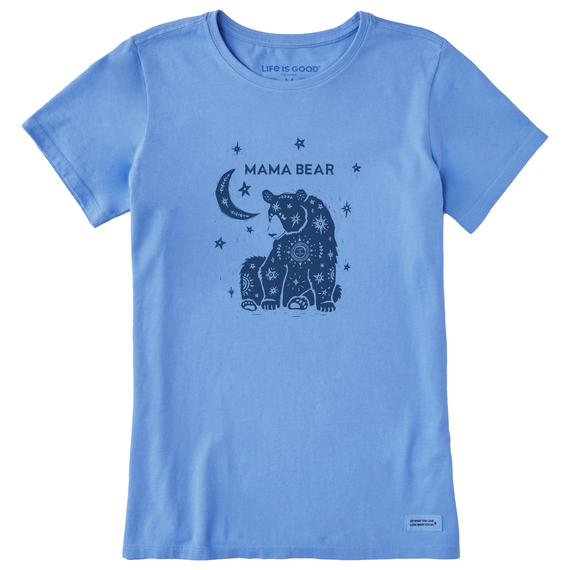 Life Is Good W Ss Crusher Tee Celestial Mama Bear Cornflower Blue