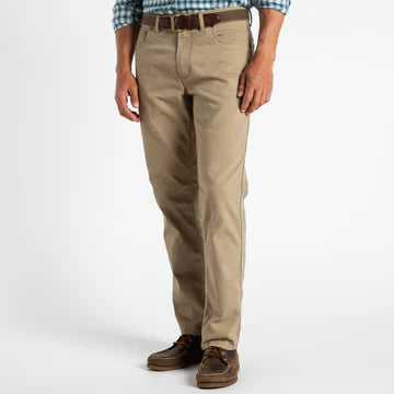 Duckhead Mens Field Canvas 5-pocket 34" Ins KHAKI