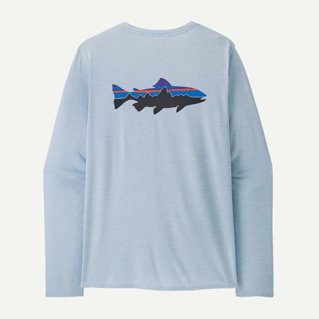 Patagonia L/s Cap Cool Daily Graphic Shirt - Waters Fleck Blue