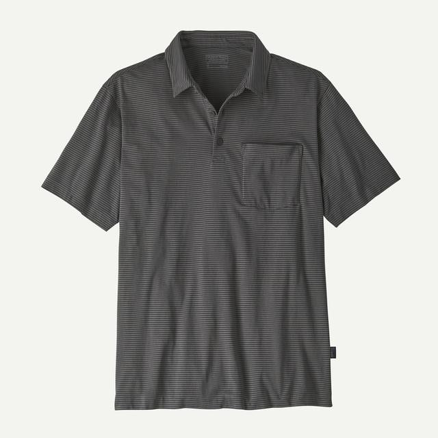 Patagonia Daily Polo Fathom Stripe: Forge Grey
