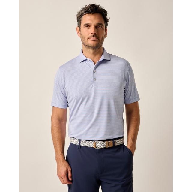 Johnnie-o Michael Striped Jersey Performance Polo Seychelles