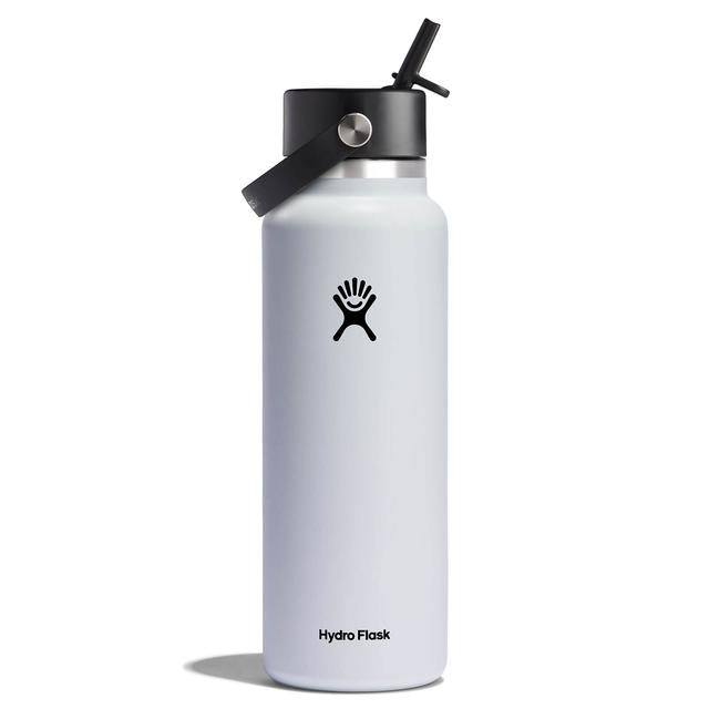 Hydroflask 40 Oz Wide Flex Straw Cap WHITE