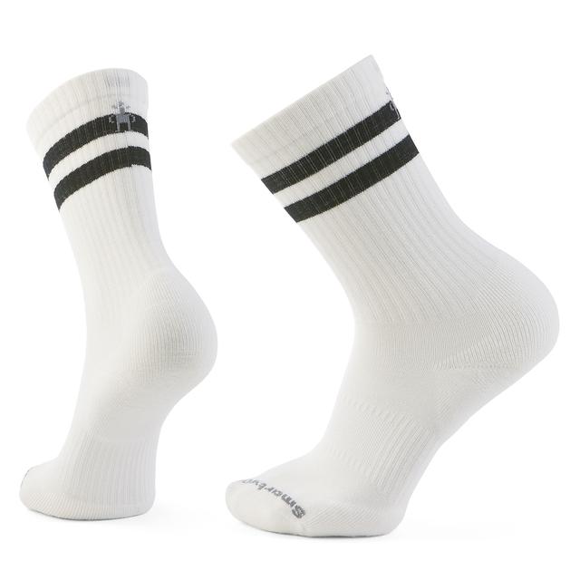 Smartwool Unisex Everyday Athletic Striped Crew Socks White