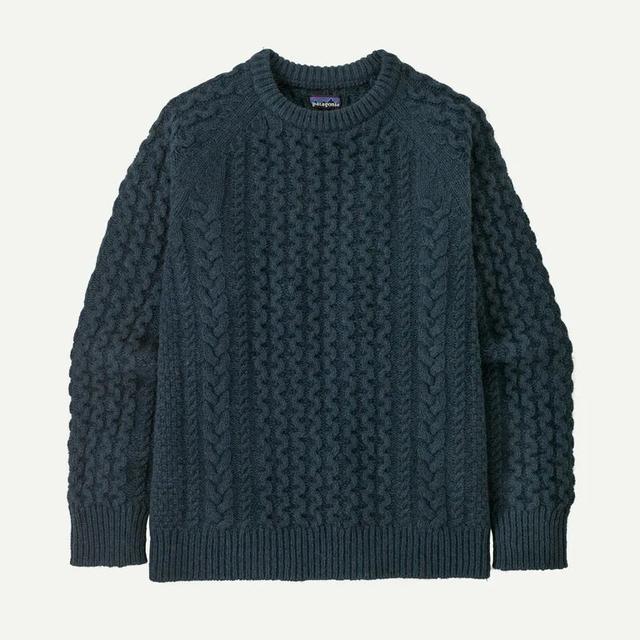 Recycled Wool-blend Cable Knit Crewneck Sweater Patagonia
