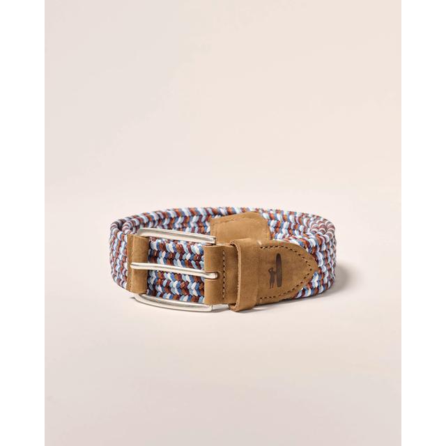 Johnnie-o Cotton Stretch Belt Brown Blue