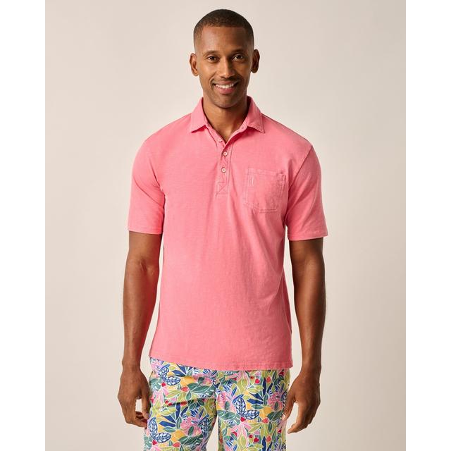 Johnnie-o Original 4-button Polo - Coastal Wash (Pocket) Peony