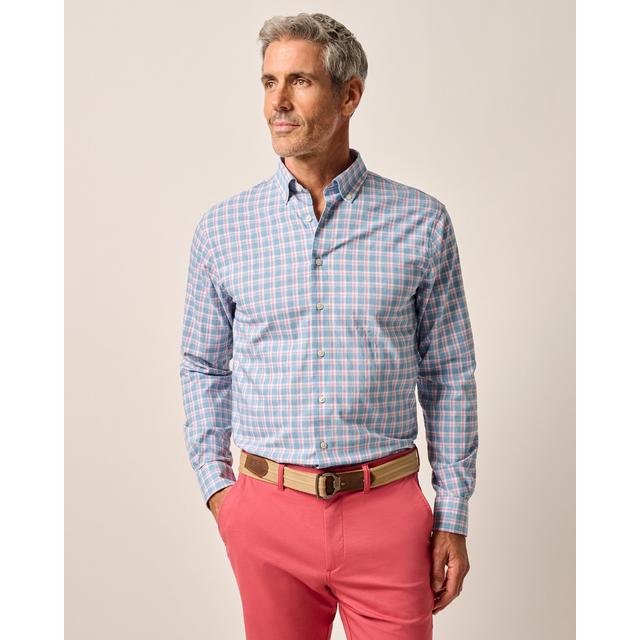 Johnnie-o Performance Button Up Shirt - Dane Blue