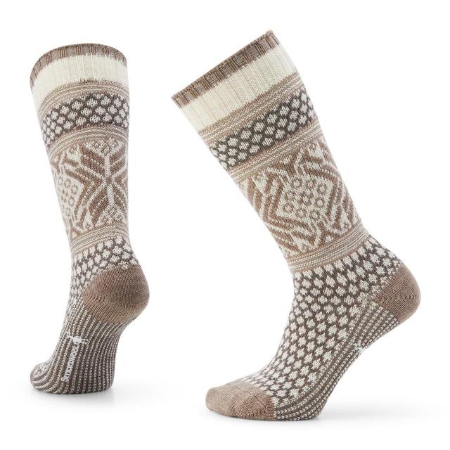 Smartwool Everyday Popcorn Snowflake Pattern Crew Socks Moonbeam