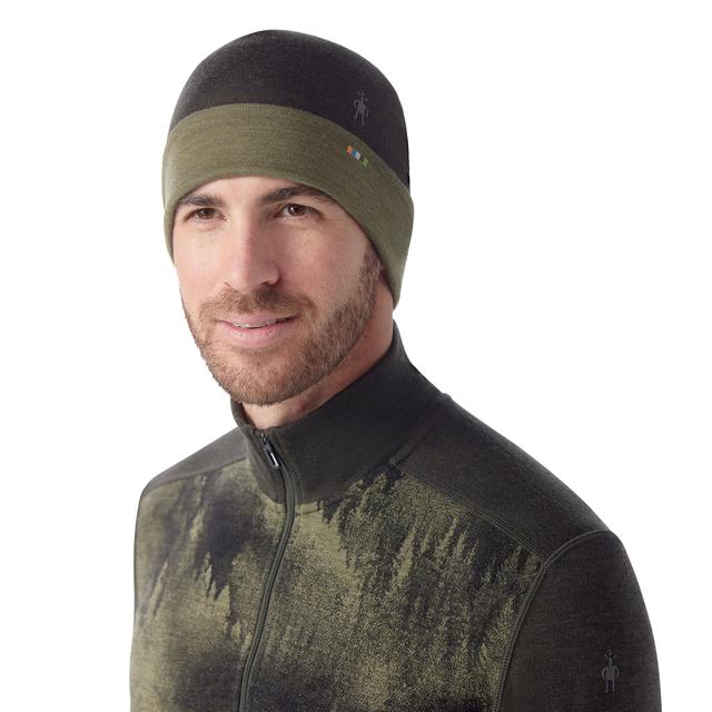 Thermal Merino Reversible Cuffed Beanie Charcoal Mtn Scape O/s Smartwool