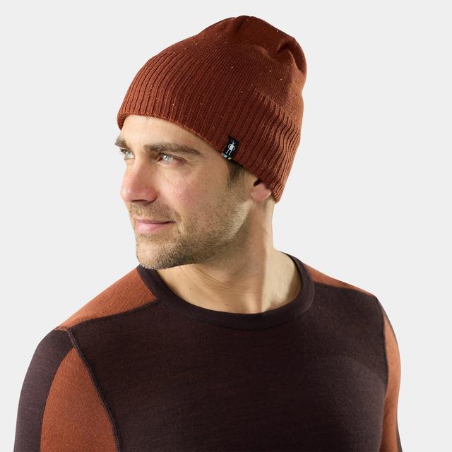 Smartwool Unisex Fleece Lined Beanie Hat Burnt Sienna Donegal
