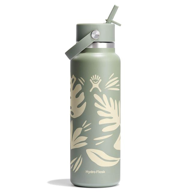 Hydro Flask 40 Oz Wide Mouth With Flex Straw Cap Botanical Bliss