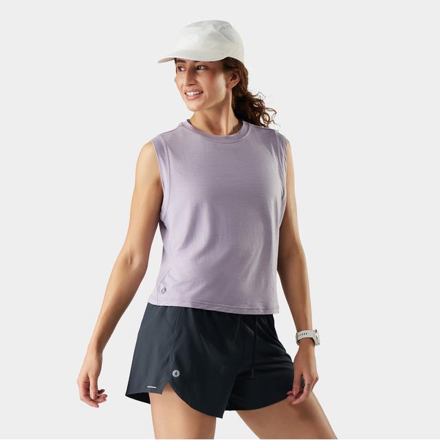 Smartwool Active Ultralite Crop Tank Top Purple Storm