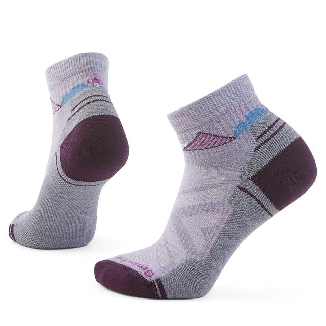Smartwool Hike Light Cushion Clear Canyon Pattern Ankle Socks Purple Eclipse