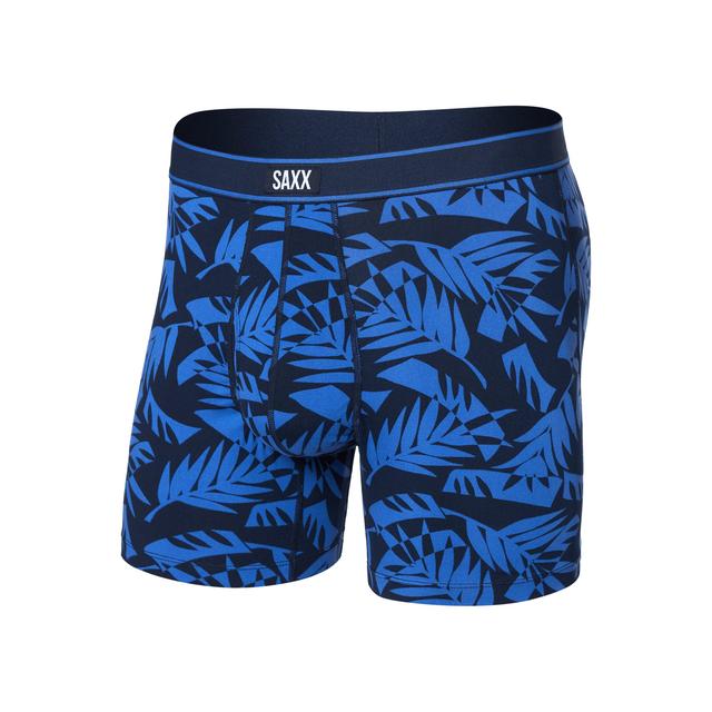 Saxx Daytripper Comfort Stretch Boxer Briefs Palm Frond-Maritime
