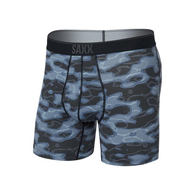 Saxx Quest Quick-dry Mesh Open Fly Boxer Briefs Waterdrop Camo-Black