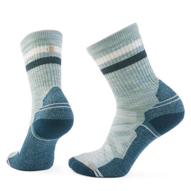 Smartwool Hike Light Cushion Tube Stripe Crew Socks Frosty Green