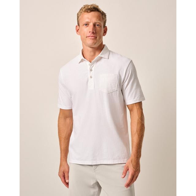 Johnnie-o Original 4-button Polo - Coastal Wash (Pocket) White