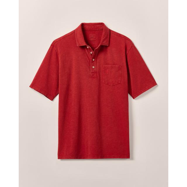 Johnnie-o Original 4-button Polo - Coastal Wash (Pocket) Malibu Red