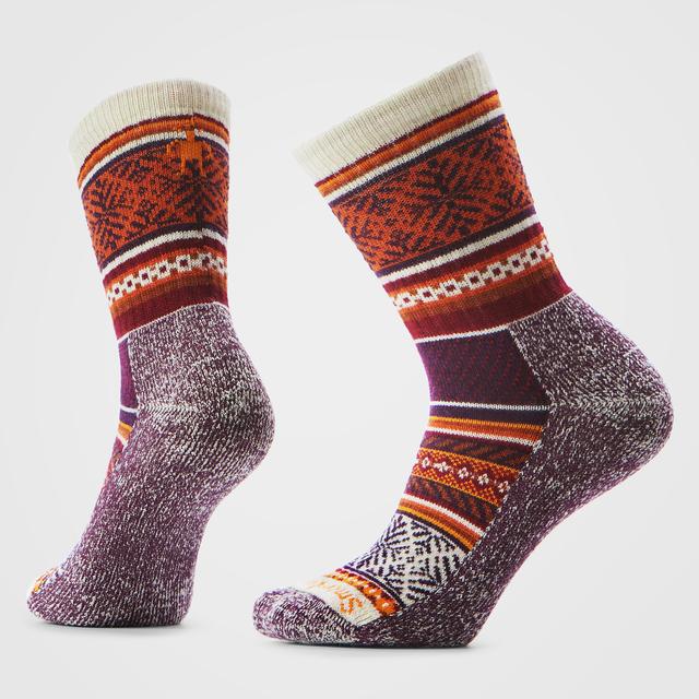 Smartwool Unisex Everyday Cozy Fair Isle Sweater Crew Socks Moon Beam