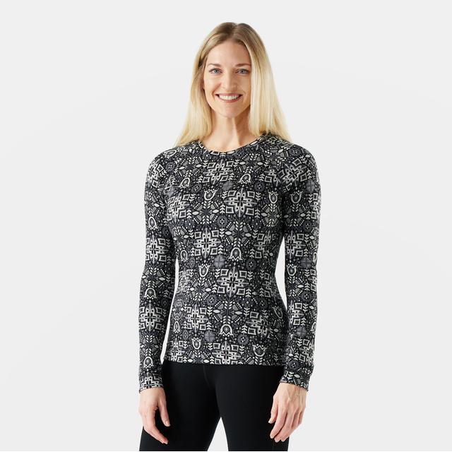 Smartwool Classic Thermal Merino Base Layer Crew Black Deco Floral