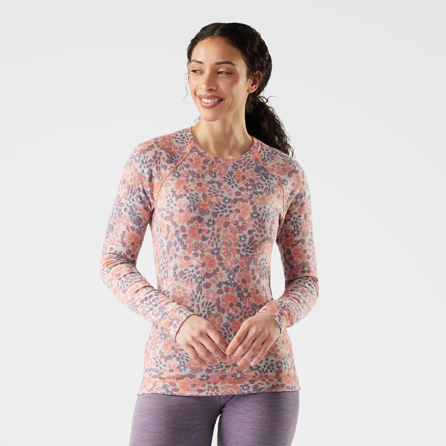 Smartwool Classic Thermal Merino Base Layer Crew Coral Reef Floral