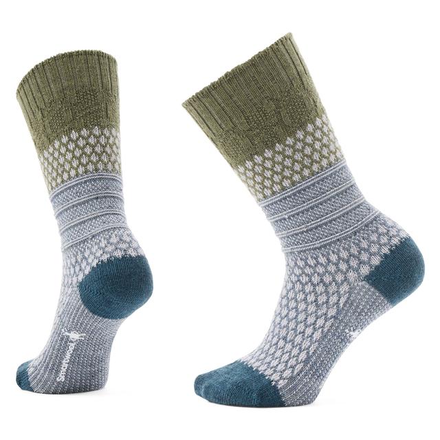 Smartwool Everyday Popcorn Cable Crew Socks Winter Moss