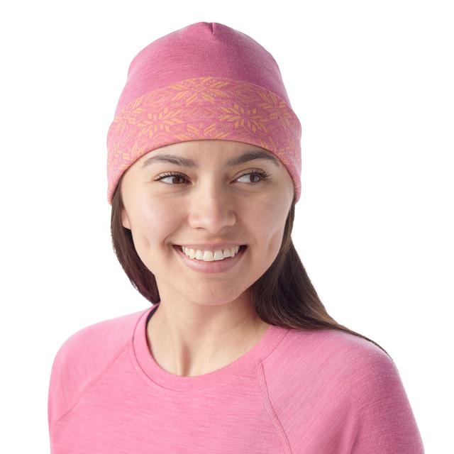 Thermal Merino Reversible Cuffed Beanie Charcoal Mtn Scape O/s Smartwool