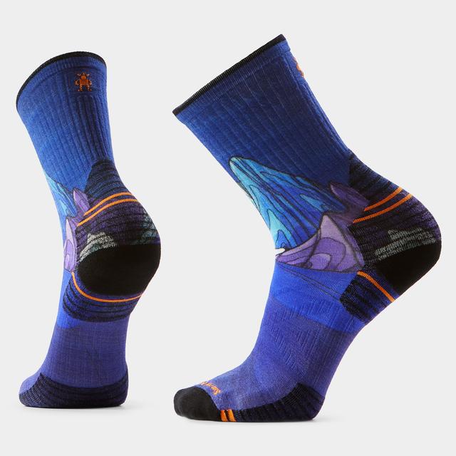 Smartwool Hike Mountain Myth Print Crew Socks Deep Navy Deep Navy