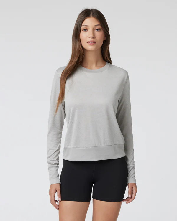 Vuori Womens Daydream Crew Light Heather Grey
