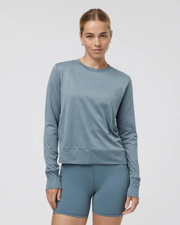 Vuori Womens Daydream Crew Smoke Blue Heather