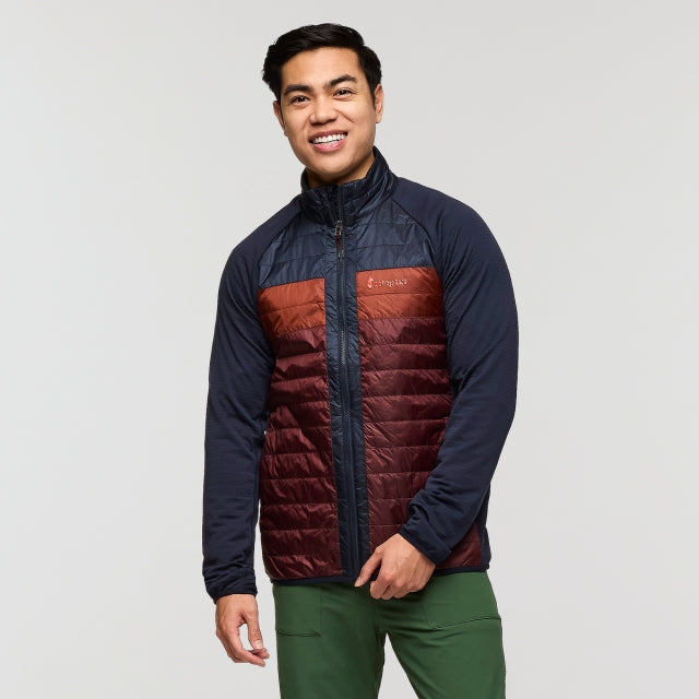 Cotopaxi M Capa Hybrid Insulated Jacket Carbon and Chestnut