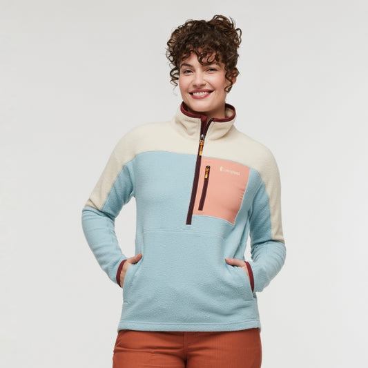 Cotopaxi W Abrazo Fleece Half-zip Jacket Cream/Sea Spray