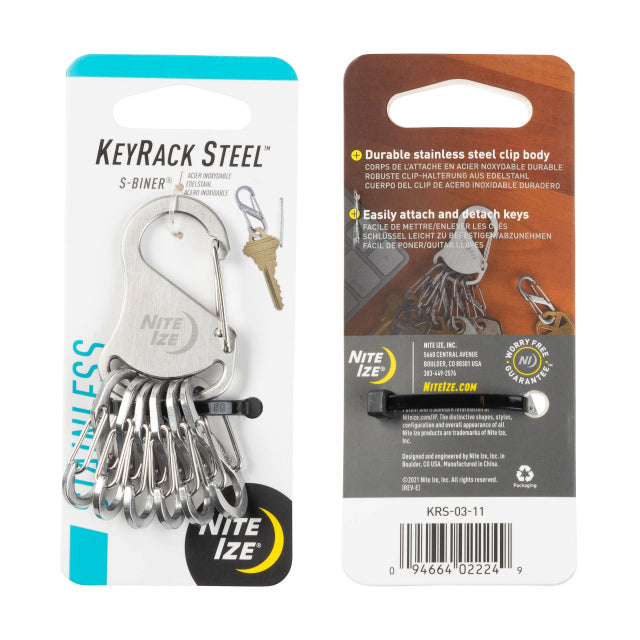 Nite Ize Keyrack Steel - S-biner - Stainless