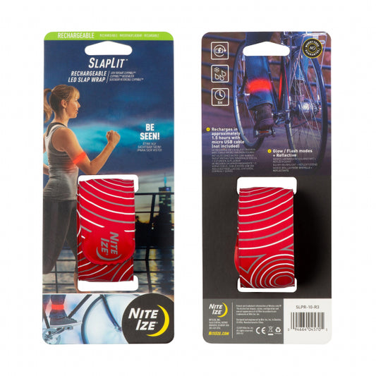 Nite Ize Slaplit Rechargeable Led Slap Wrap Red/Red LED