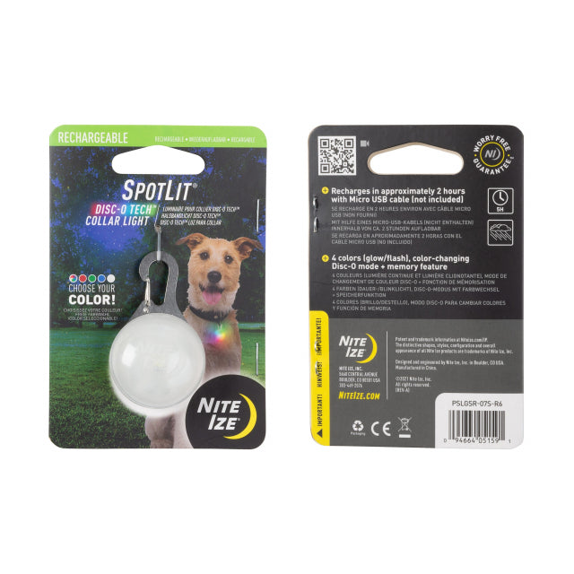 Nite Ize Spotlit® Rechargeable Collar Light Disc-O Tech™