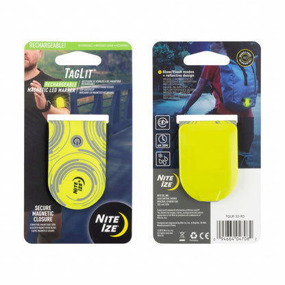 Nite Ize Taglit Rechargeable Magnetic Led Marker Neon Yellow/Green LED