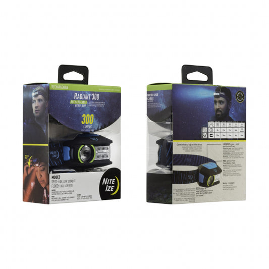 Nite Ize Radiant® 300 Rechargeable Headlamp Blue