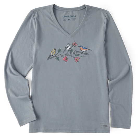 Life Is Good W Ls Crusher-lite Dreamy Three Birds Stone Blue