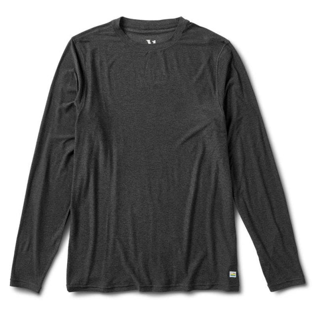 Vuori M L/s Strato Tech Tee Charcoal Heather