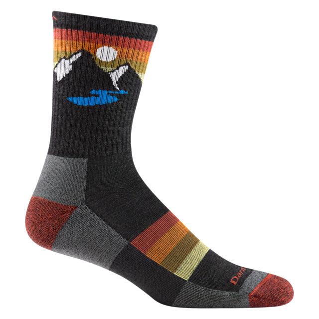 Darn Tough Socks M SUNSET RIDGE MICRO CREW LIGHTWEIGHT WITH CUSHION charcoal