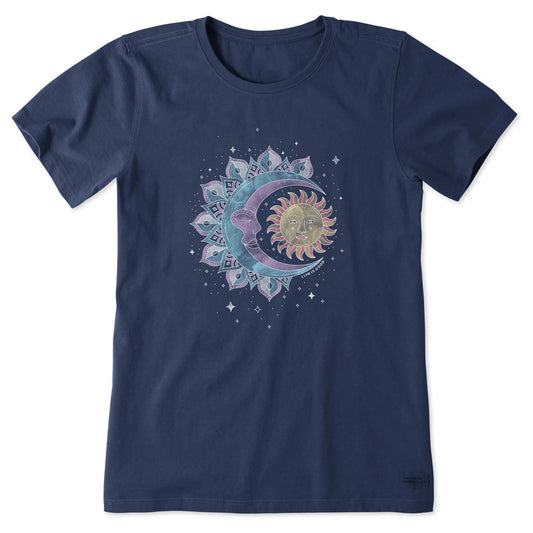 W SS CRUSHER TEE WASHY CELESTIAL SUN MOON