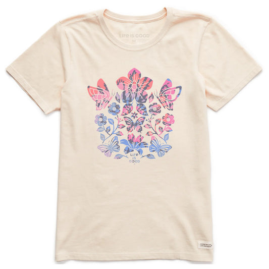 W SS CRUSHER-LITE TEE BUTTERFLY GARDEN