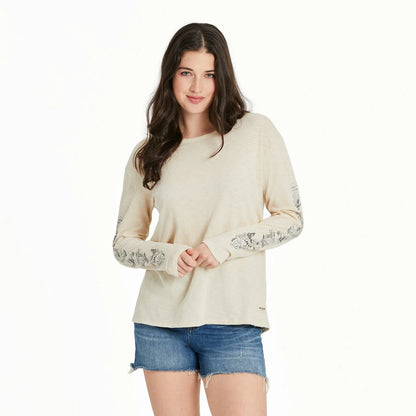 WOMEN'S MUSHROOM GARDEN LONG SLEEVE SLUB