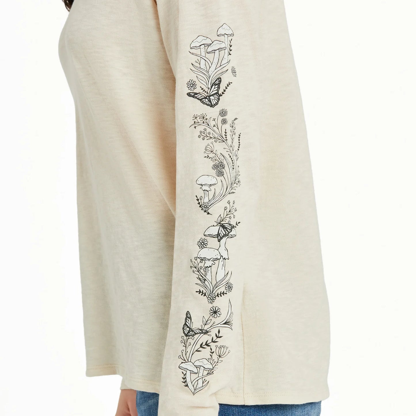 WOMEN'S MUSHROOM GARDEN LONG SLEEVE SLUB