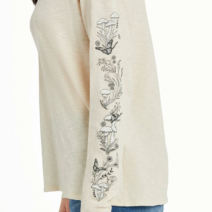 WOMEN'S MUSHROOM GARDEN LONG SLEEVE SLUB