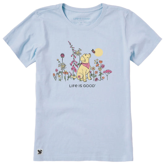 W SS CRUSHER-LITE TEE DOG AMONG WILDFLOWERS