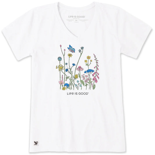 W SS CRUSHER-LITE TEE BUTTERFLY FLOWER POWER