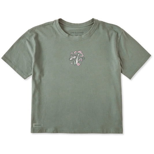 W SS CRUSHER BOXY TEE MAGIC MUSHROOMS MINI